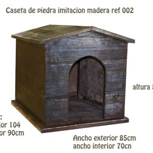 Caseta imitación madera para perros