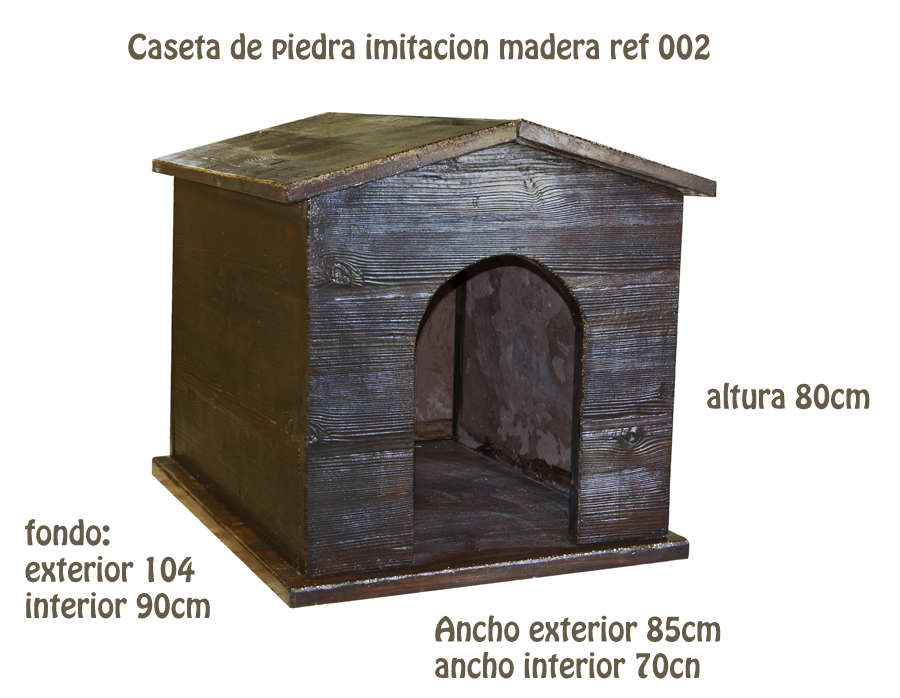 Caseta imitación madera para perros