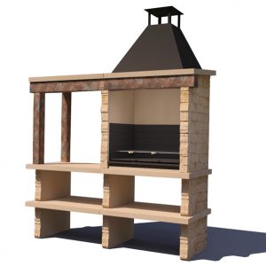 Barbacoa con tejado BT001