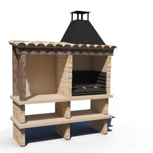 Barbacoa con tejado BT002
