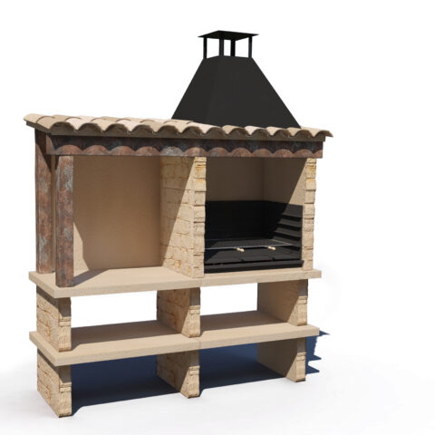 Barbacoa con tejado BT002