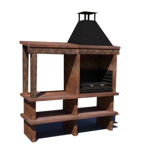 Barbacoa con tejado BT004