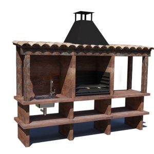 Barbacoa con tejado BT006