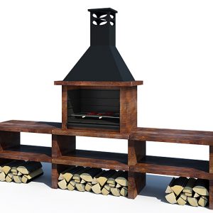 Barbacoa textura madera 46003