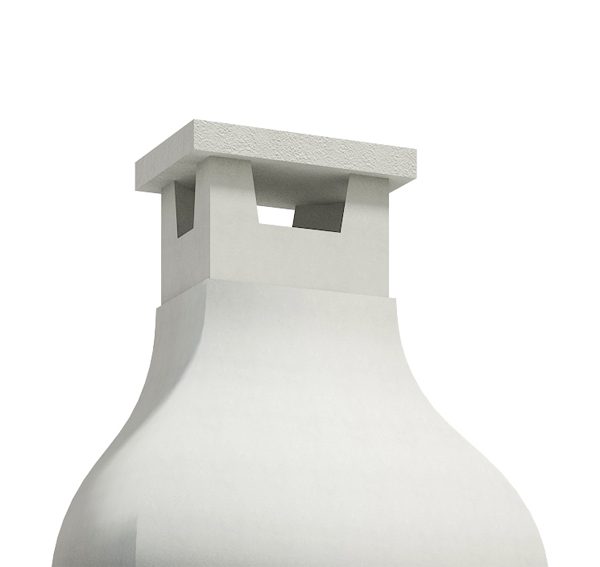 Campana de obra color blanco