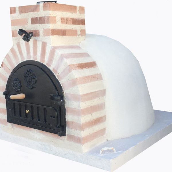 Horno de leña montado color blanco