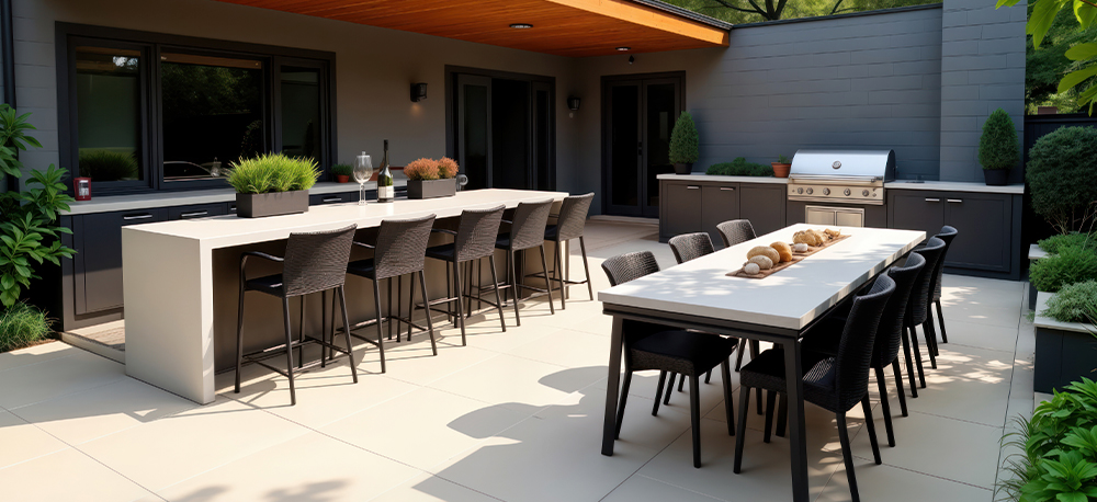 Ideas para combinar barbacoas prefabricadas con muebles de exterior