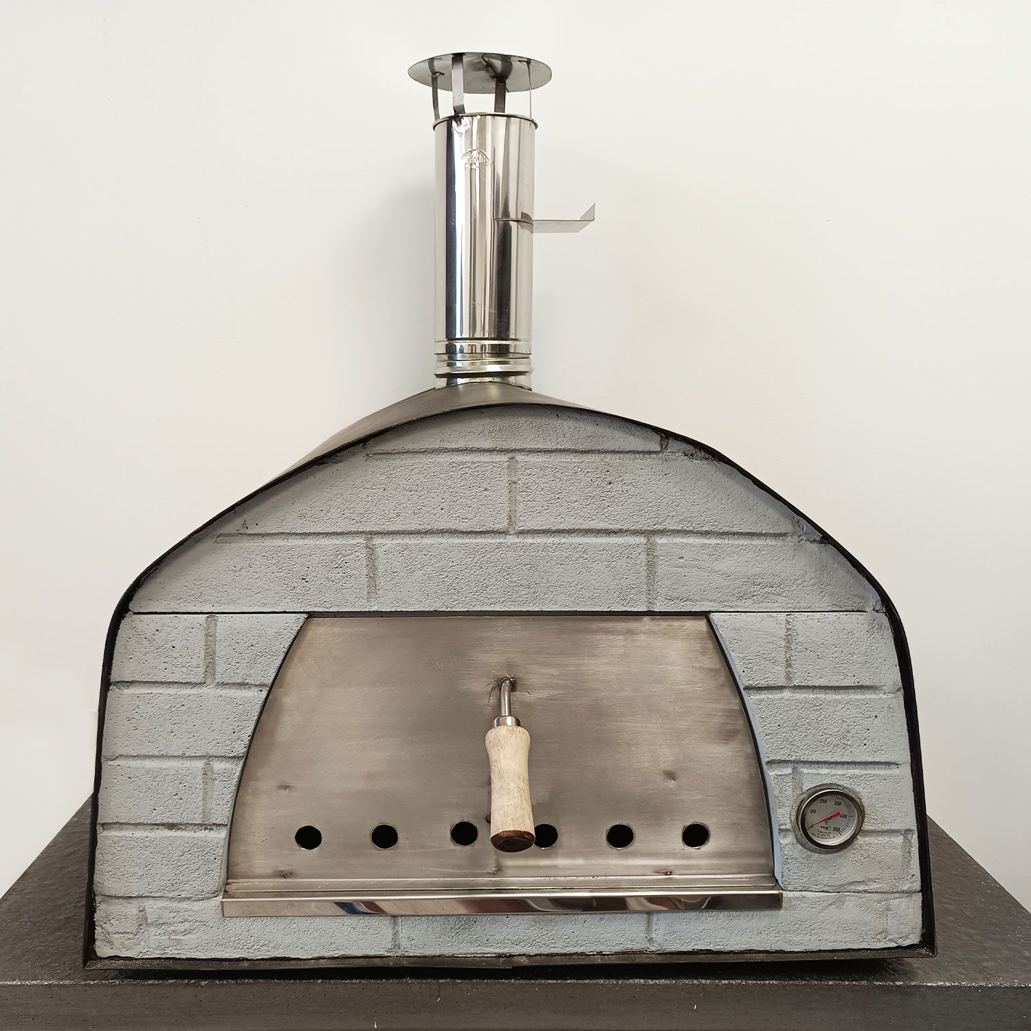 Horno montado de leña Mengual frontal