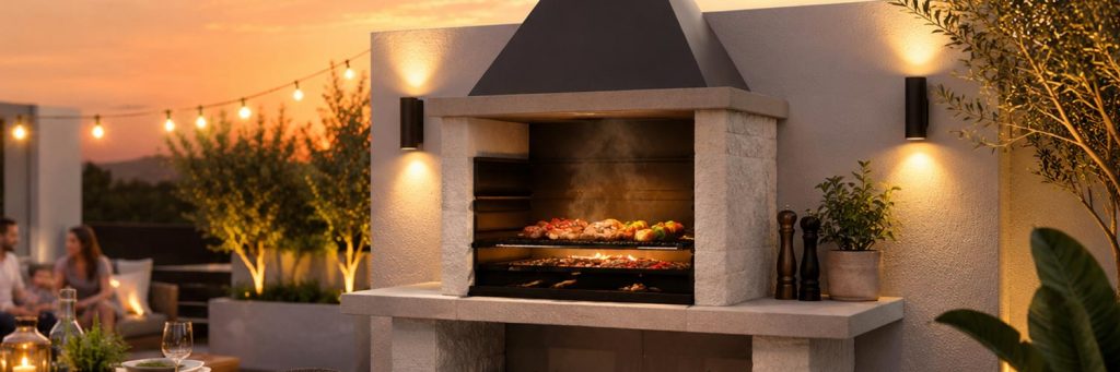 5 diseños de Barbacoa de Obra moderna que transformarán tu espacio exterior