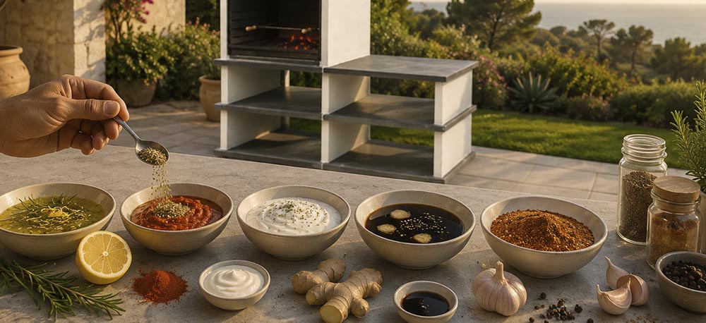 tipos de salsas para marinar en barbacoa prefabricada