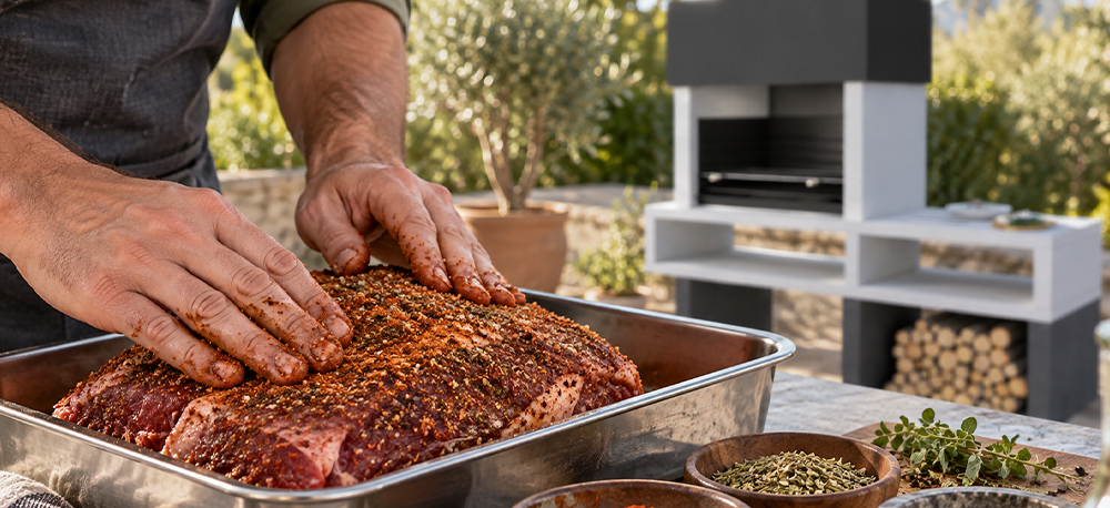 Marinar carne para barbacoa