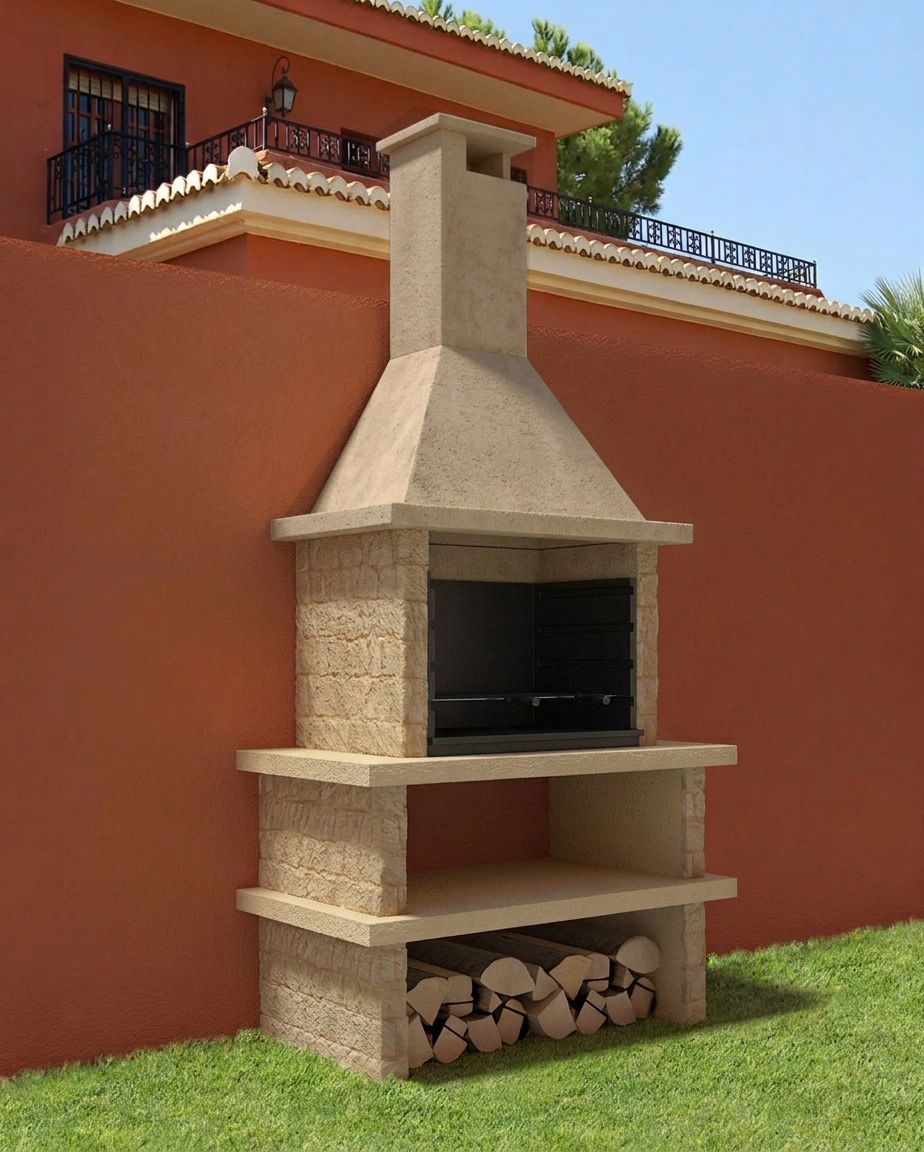 Barbacoa Prefabricada PIRINEOS 43001 con Campana de Obra