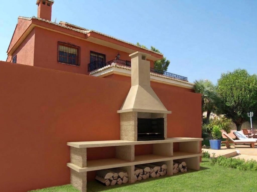 barbacoa pirineos 03 con campana de obra Beige barbacoa pirineos 03 con campana de obra Beige